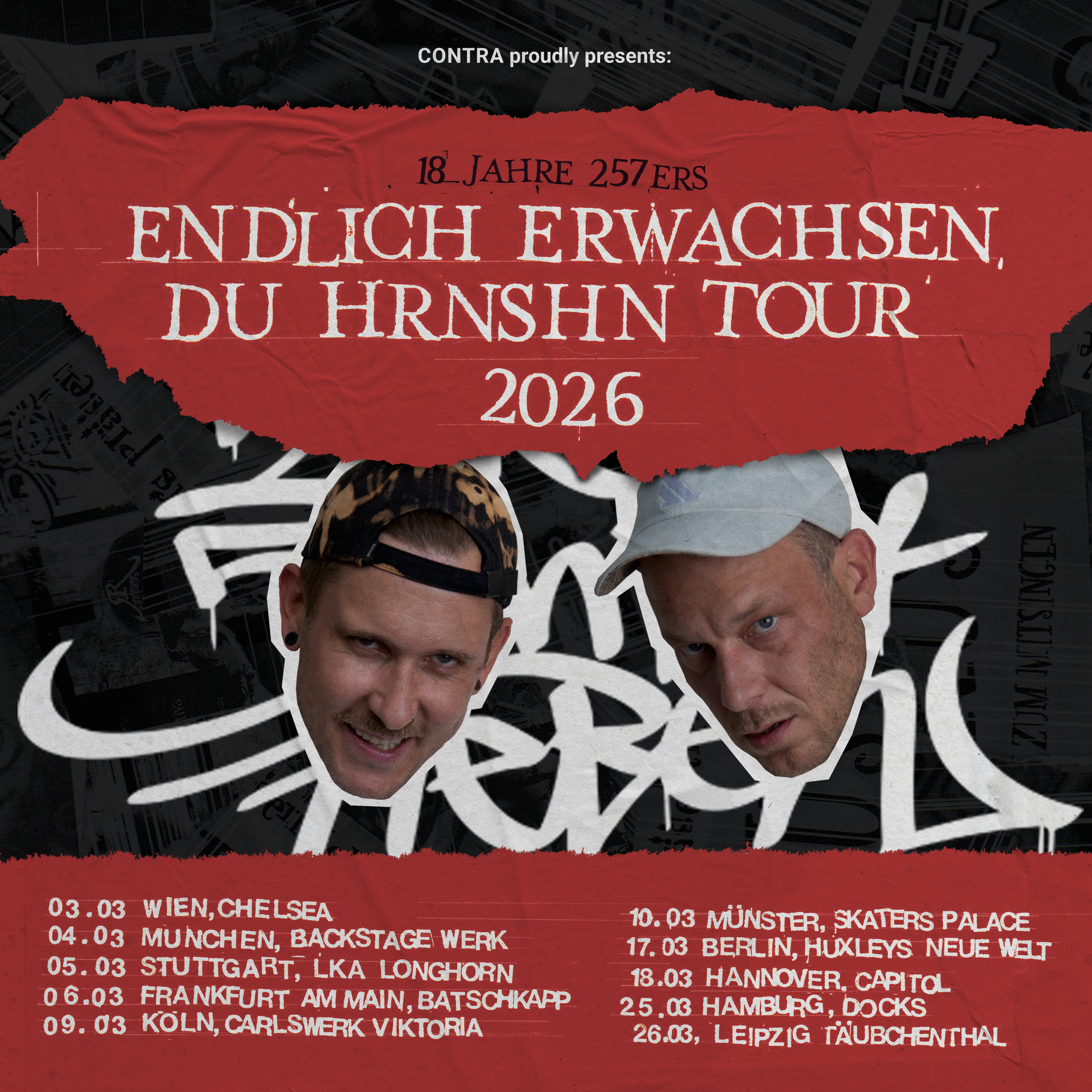 Berlin 17.03.2026 ENDLICH ERWACHSEN, DU HRNSHN - TOUR 2026